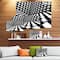 Designart - Optical Black and White Pattern - Abstract Canvas Art Print